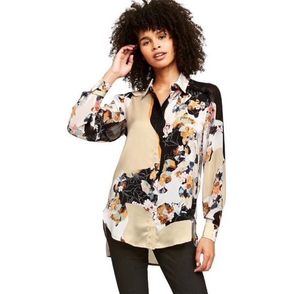 3.1 Phillip Lim for Target Tops - 3/$15 ♥️ 3.1 Phillip Lim x Target Mixed Media Floral Multi Button Up Blouse